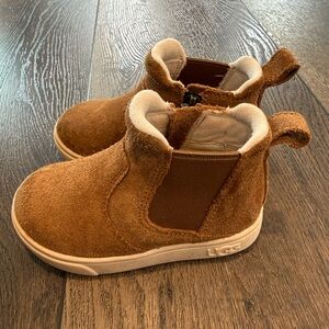 UGG Kids Tan Suede Ankle Boots